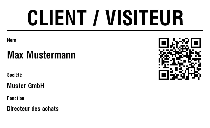 Aperçu de Badge nominatif / visiteur