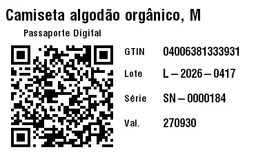 Prévia de GS1 QR Code com Passaporte Digital de Produto (DPP)