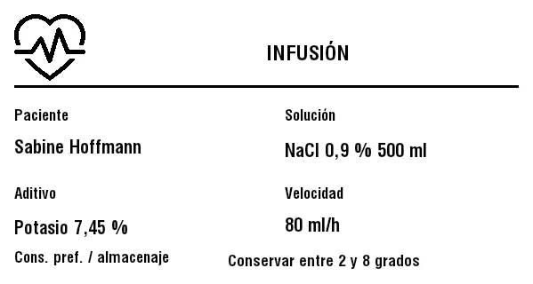 Vista previa de Etiqueta de infusión (bolsa i.v.)