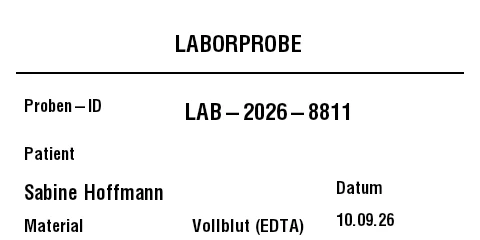 Vorschau von Laborproben-Etikett