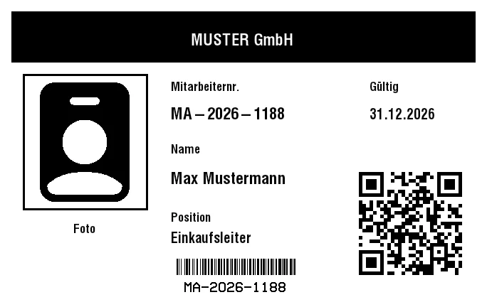 Vorschau von Mitarbeiterausweis