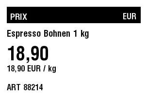 Aperçu de Étiquette de prix pour rayon